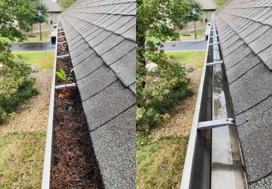 gutter installation services before and after