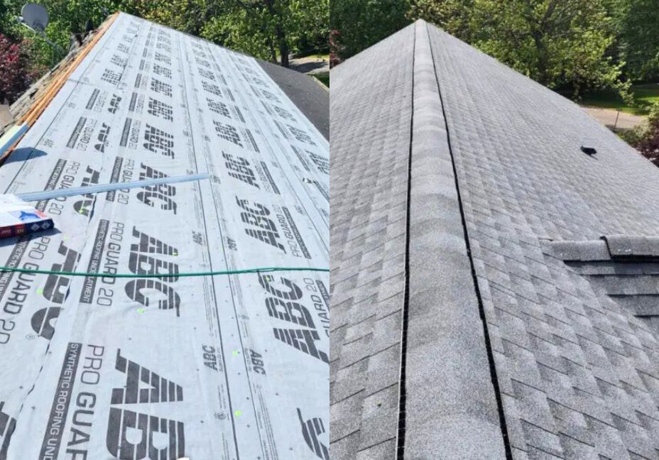 roofing installation services before and after